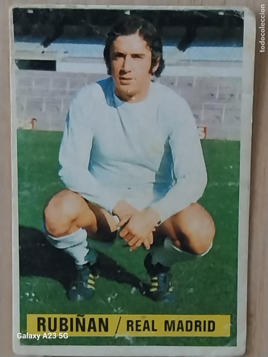 Cromos de f&uacute;tbol: RUBI&Ntilde;AN REAL MADRID *-.*............*.-* ED ESTE 1974 74 75 1975 CROMO SIN PEGAR NUNCA
