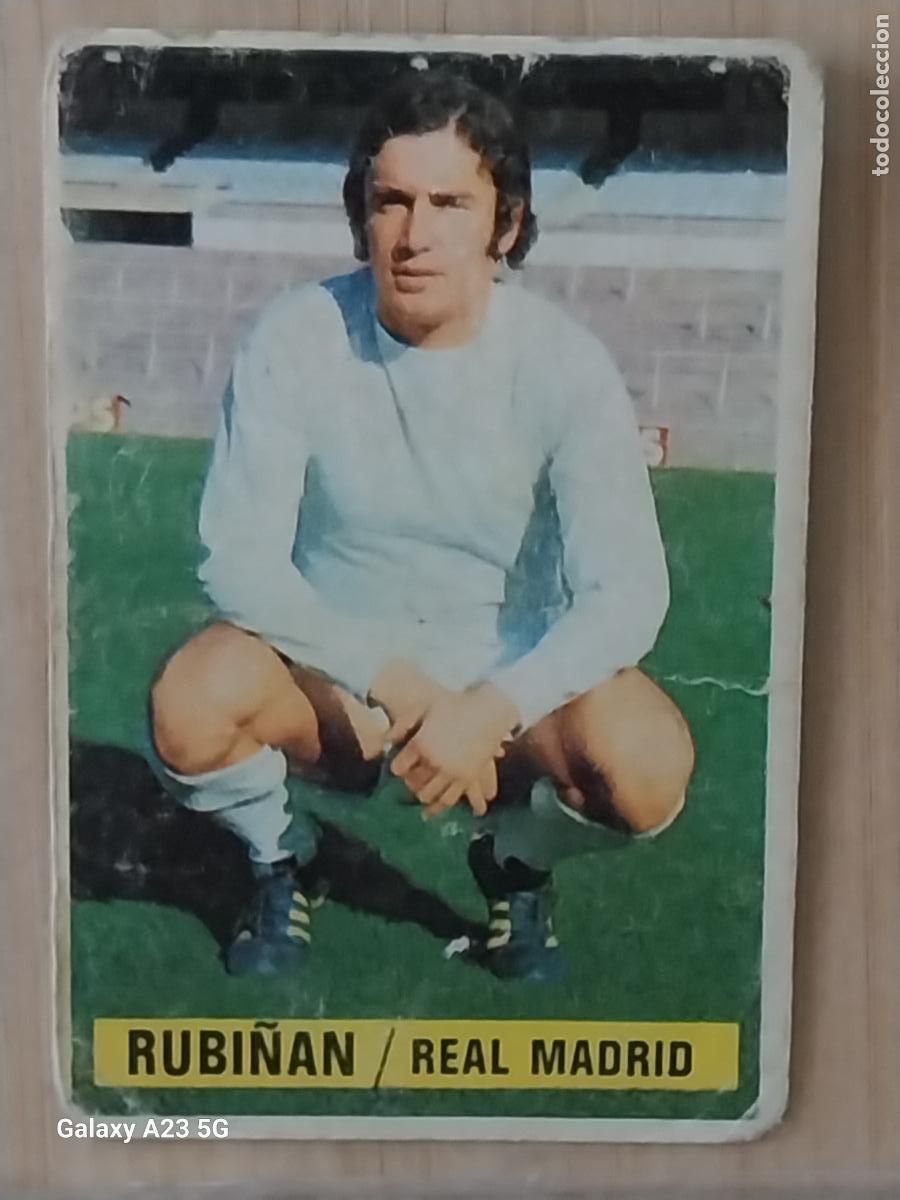 Cromos de f&uacute;tbol: RUBI&Ntilde;AN REAL MADRID *-.*..........*.-* ED ESTE 1974 74 75 1975 CROMO SIN PEGAR NUNCA