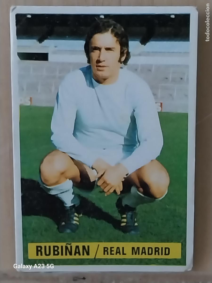 Cromos de f&uacute;tbol: RUBI&Ntilde;AN REAL MADRID *-.*.........*.-* ED ESTE 1974 74 75 1975 CROMO SIN PEGAR NUNCA