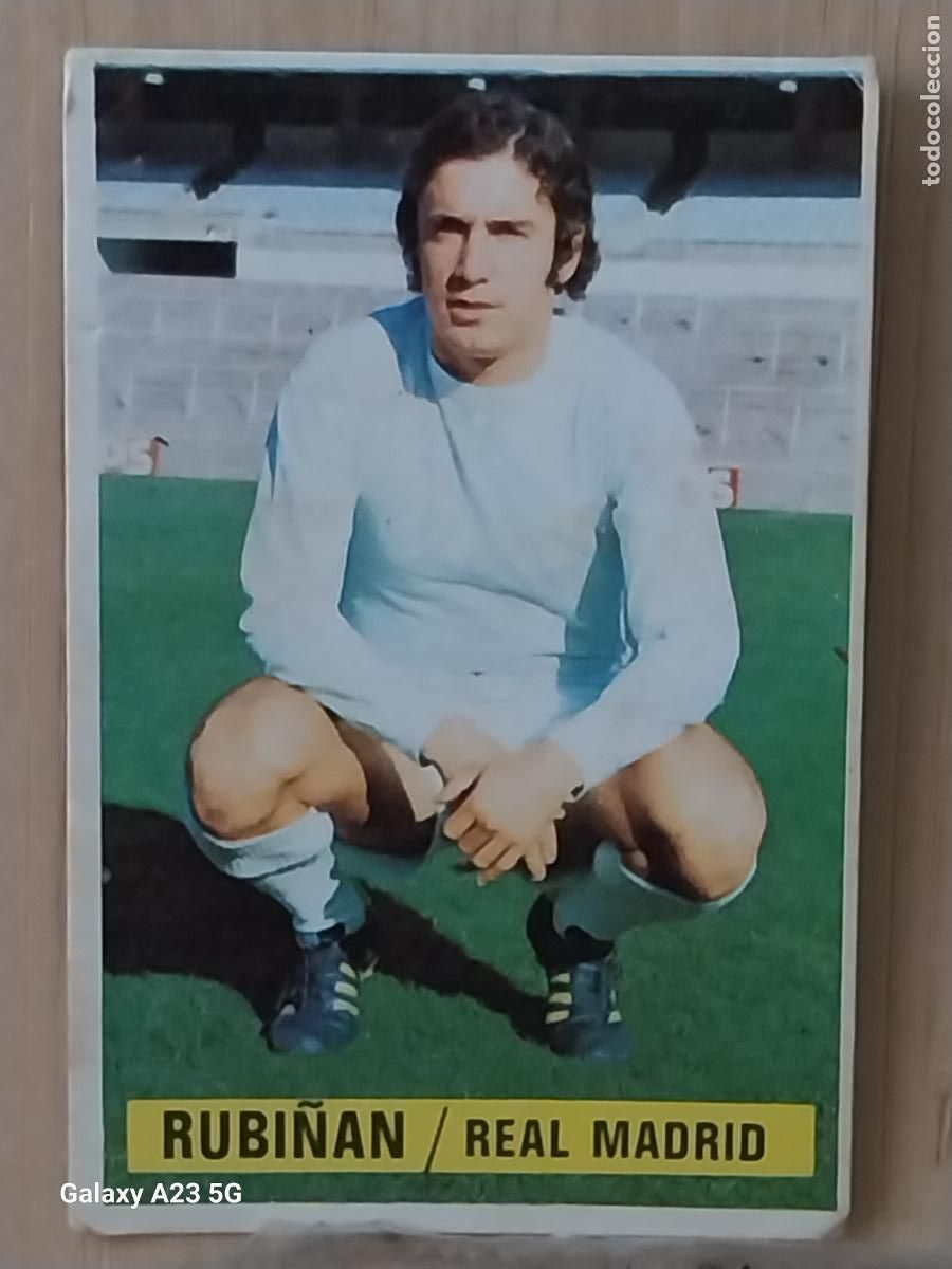 Cromos de f&uacute;tbol: RUBI&Ntilde;AN REAL MADRID *-.*....*.-* ED ESTE 1974 74 75 1975 CROMO SIN PEGAR NUNCA