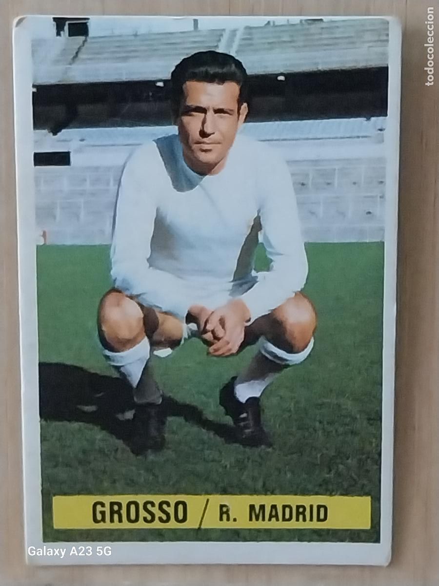 Cromos de f&uacute;tbol: GRESSO REAL MADRID *-.*................*.-* ED ESTE 1974 74 75 1975 CROMO SIN PEGAR NUNCA