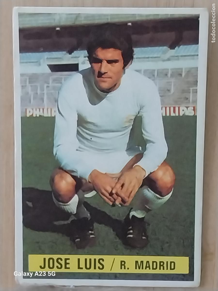 Cromos de f&uacute;tbol: JOSE LUIS REAL MADRID *-.*..............*.-* ED ESTE 1974 74 75 1975 CROMO SIN PEGAR NUNCA