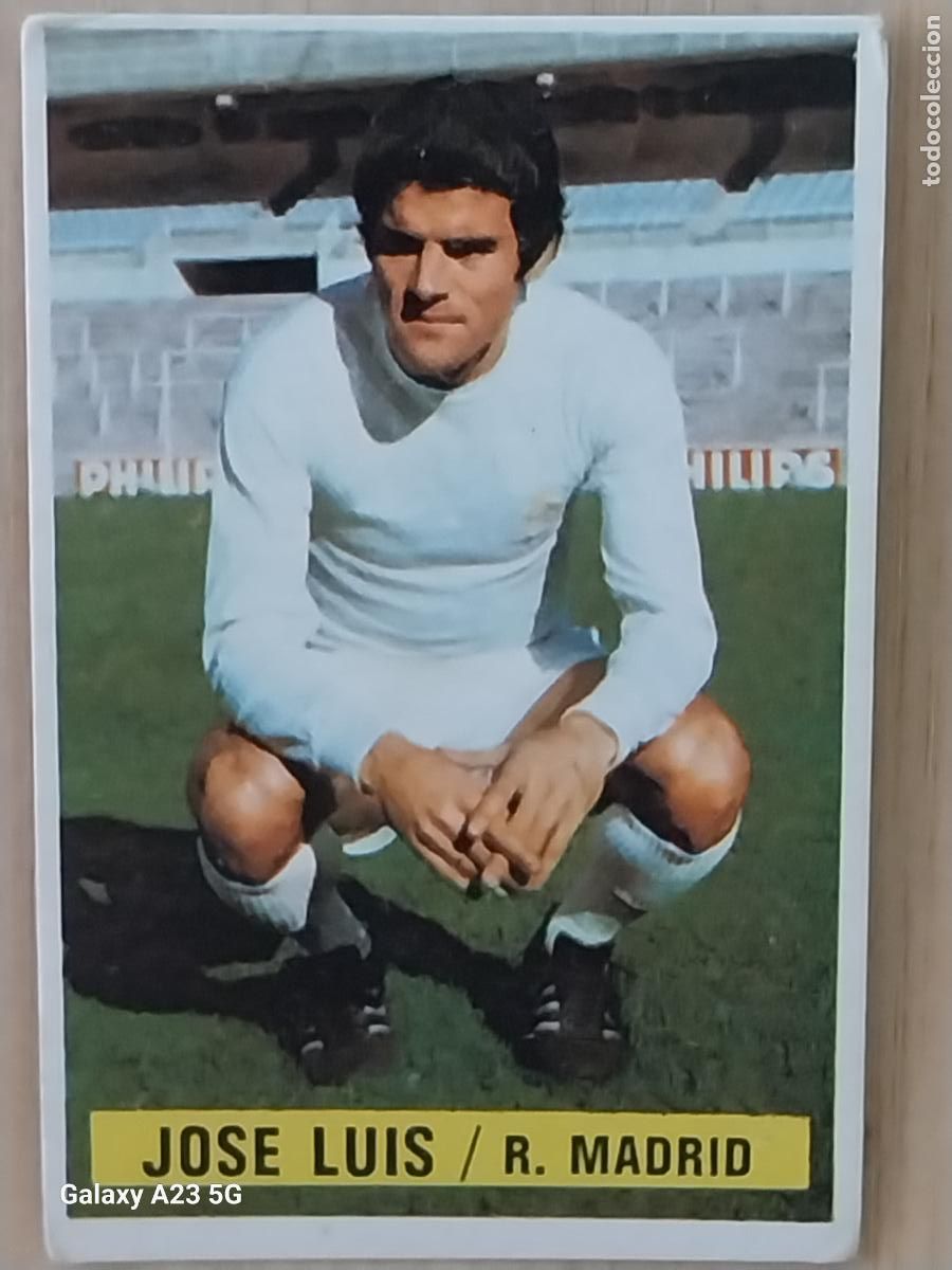 Cromos de f&uacute;tbol: JOSE LUIS REAL MADRID *-.*.............*.-* ED ESTE 1974 74 75 1975 CROMO SIN PEGAR NUNCA