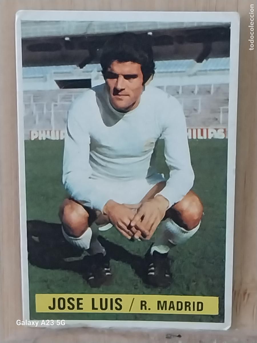 Cromos de f&uacute;tbol: JOSE LUIS REAL MADRID *-.*.........*.-* ED ESTE 1974 74 75 1975 CROMO SIN PEGAR NUNCA