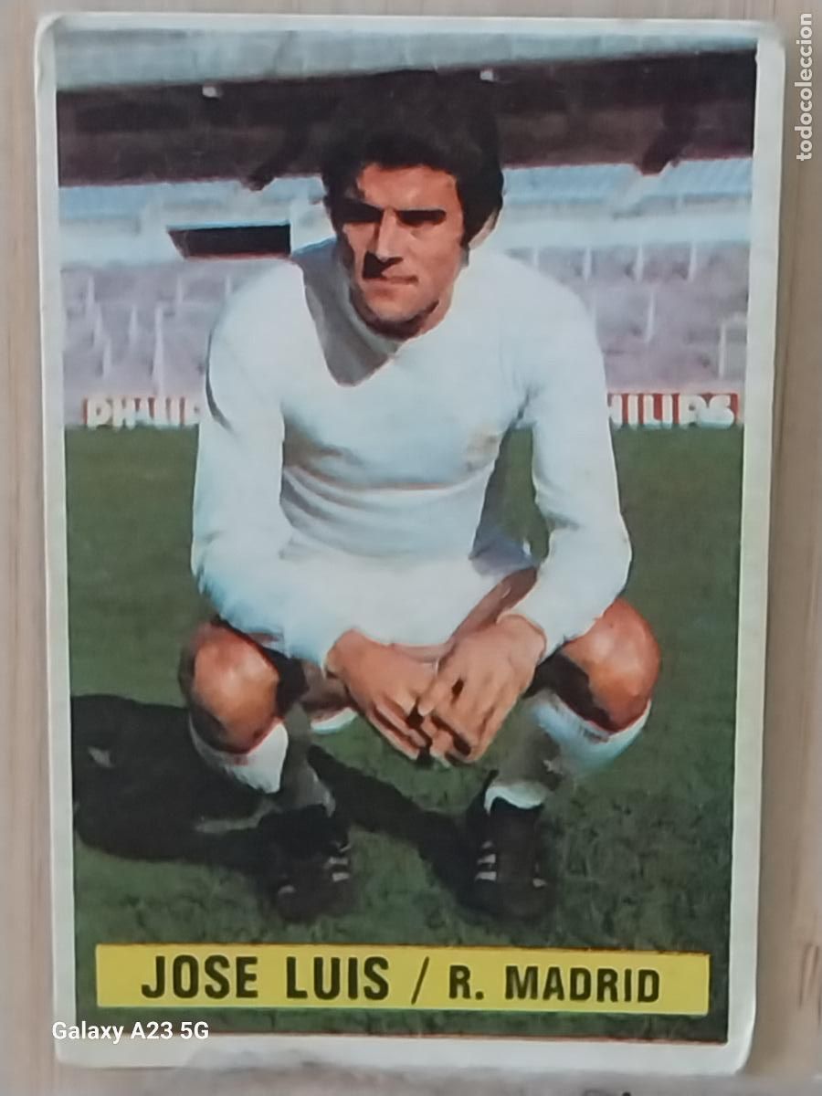 Cromos de f&uacute;tbol: JOSE LUIS REAL MADRID *-.*........*.-* ED ESTE 1974 74 75 1975 CROMO SIN PEGAR NUNCA