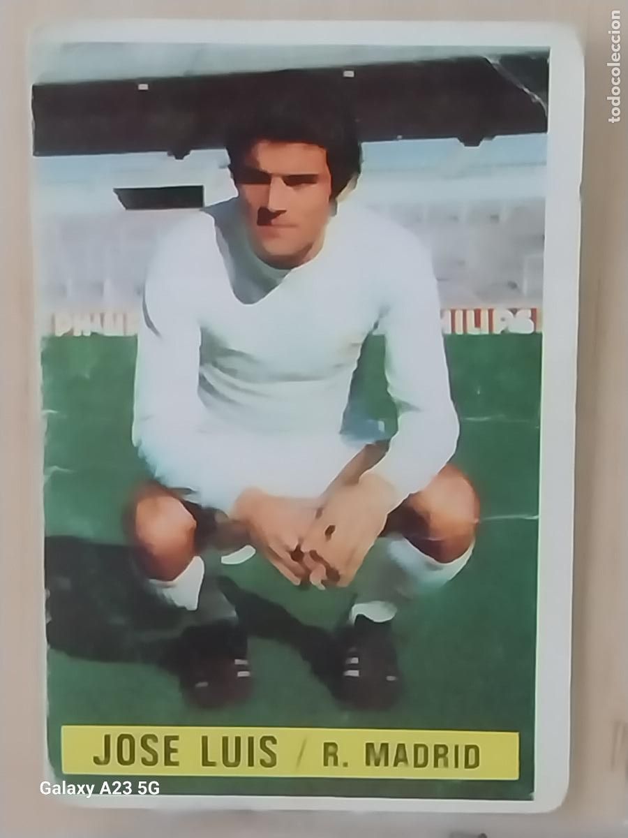 Cromos de f&uacute;tbol: JOSE LUIS REAL MADRID *-.*.......*.-* ED ESTE 1974 74 75 1975 CROMO SIN PEGAR NUNCA