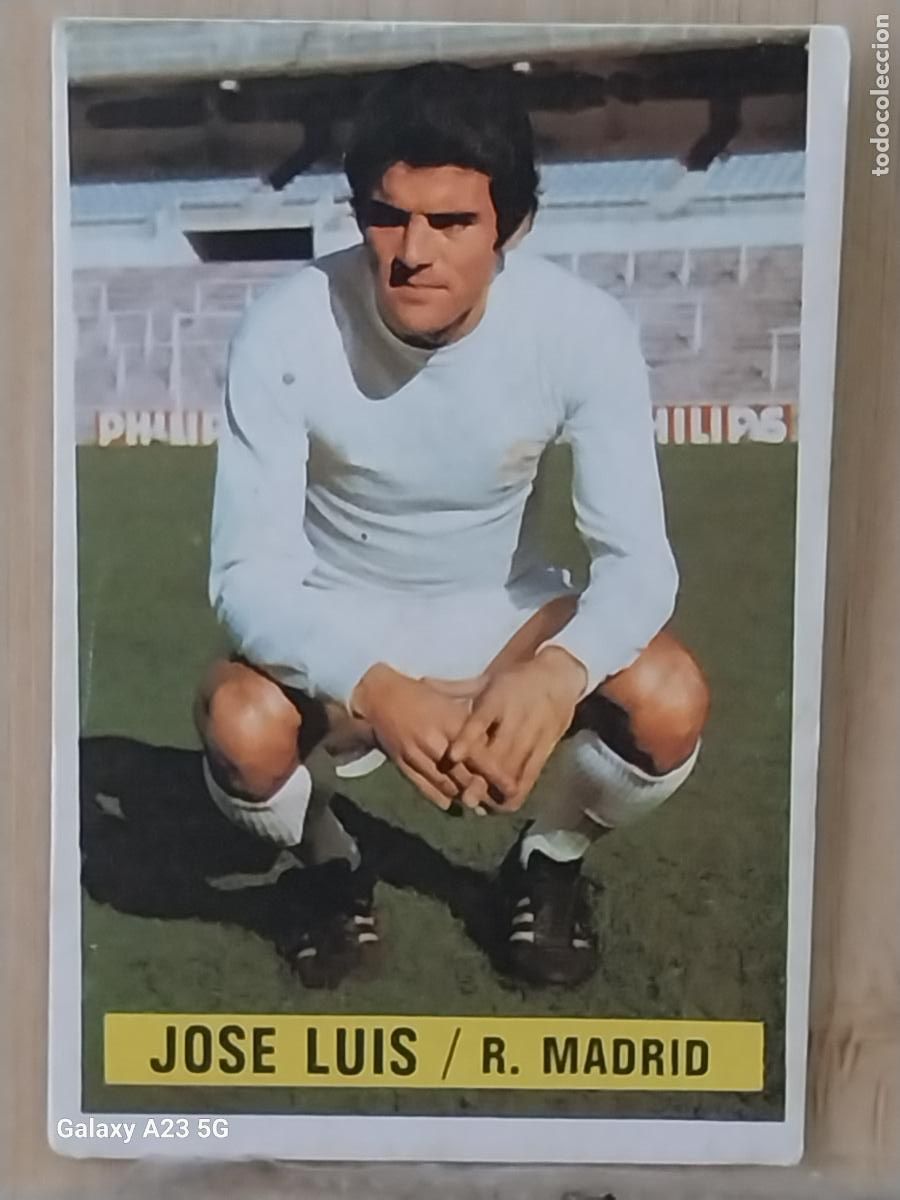 Cromos de f&uacute;tbol: JOSE LUIS REAL MADRID *-.*.....*.-* ED ESTE 1974 74 75 1975 CROMO SIN PEGAR NUNCA
