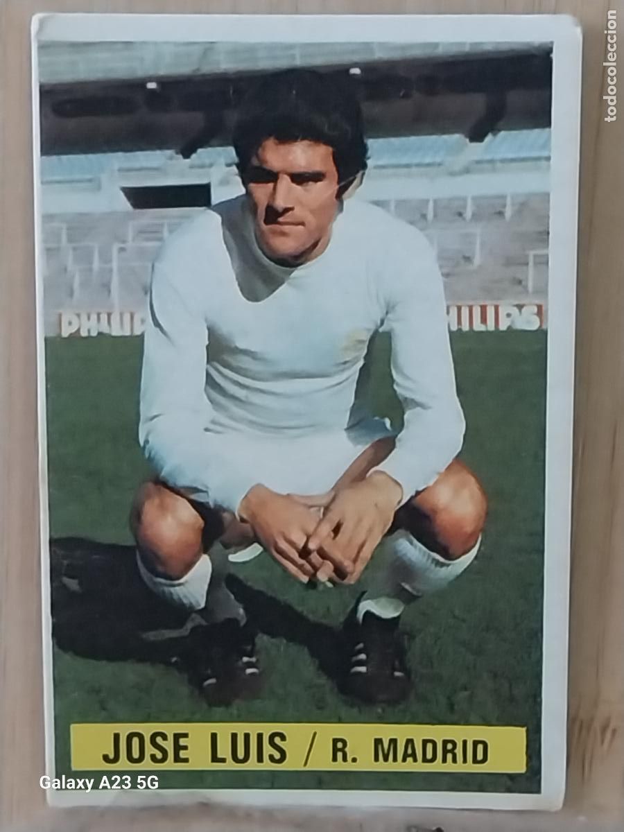 Cromos de f&uacute;tbol: JOSE LUIS REAL MADRID *-.*.*.-* ED ESTE 1974 74 75 1975 CROMO SIN PEGAR NUNCA