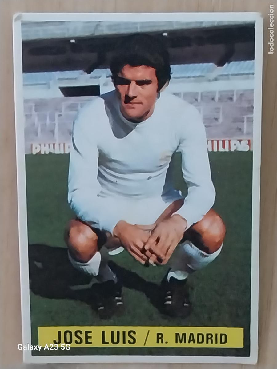 Cromos de f&uacute;tbol: JOSE LUIS REAL MADRID *-.**.-* ED ESTE 1974 74 75 1975 CROMO SIN PEGAR NUNCA