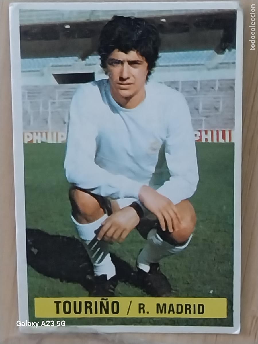Cromos de f&uacute;tbol: TOURI&Ntilde;O REAL MADRID *-.*................*.-* ED ESTE 1974 74 75 1975 CROMO SIN PEGAR NUNCA