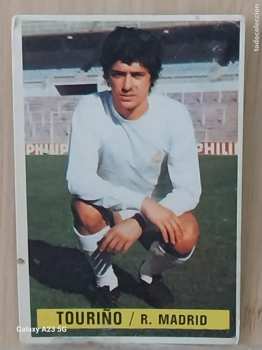 Cromos de f&uacute;tbol: TOURI&Ntilde;O REAL MADRID *-.*...............*.-* ED ESTE 1974 74 75 1975 CROMO SIN PEGAR NUNCA