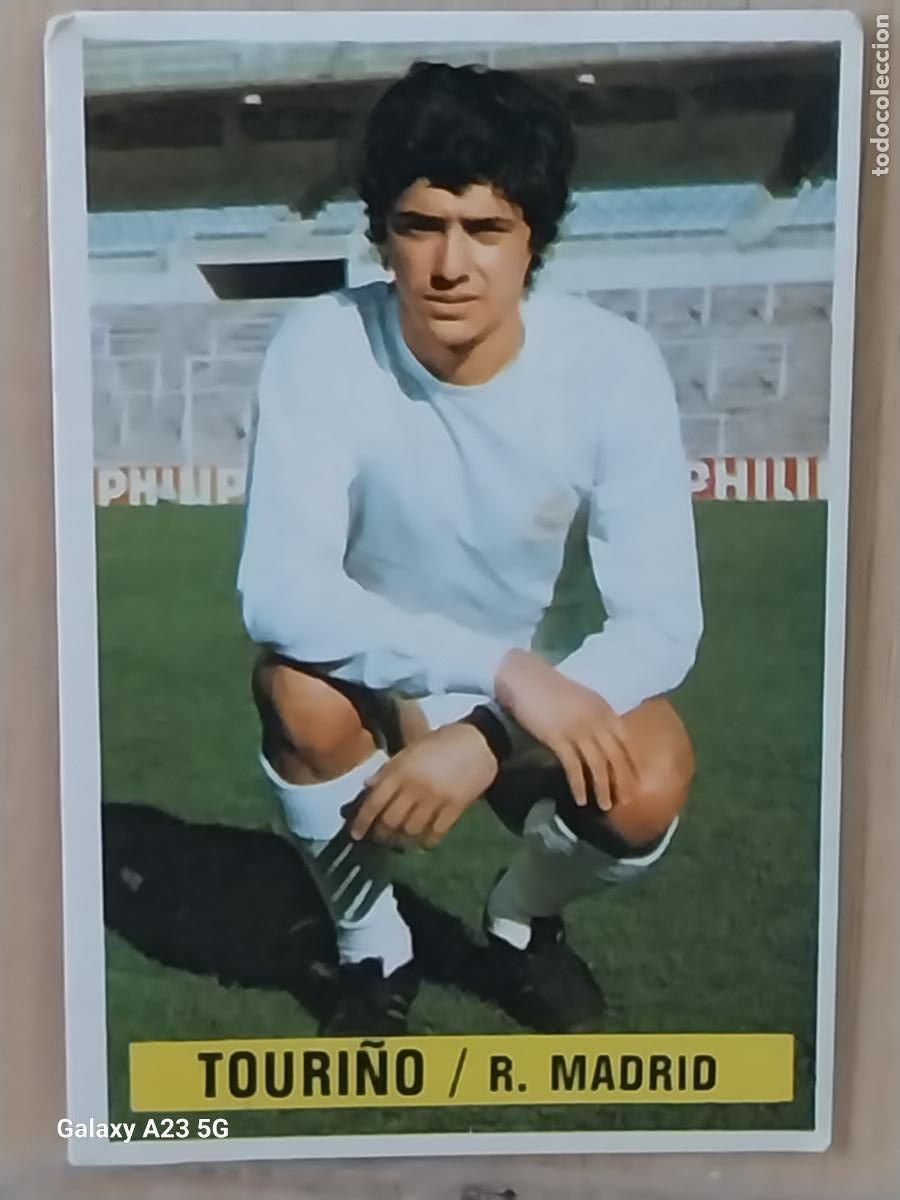 Cromos de f&uacute;tbol: TOURI&Ntilde;O REAL MADRID *-.*..............*.-* ED ESTE 1974 74 75 1975 CROMO SIN PEGAR NUNCA