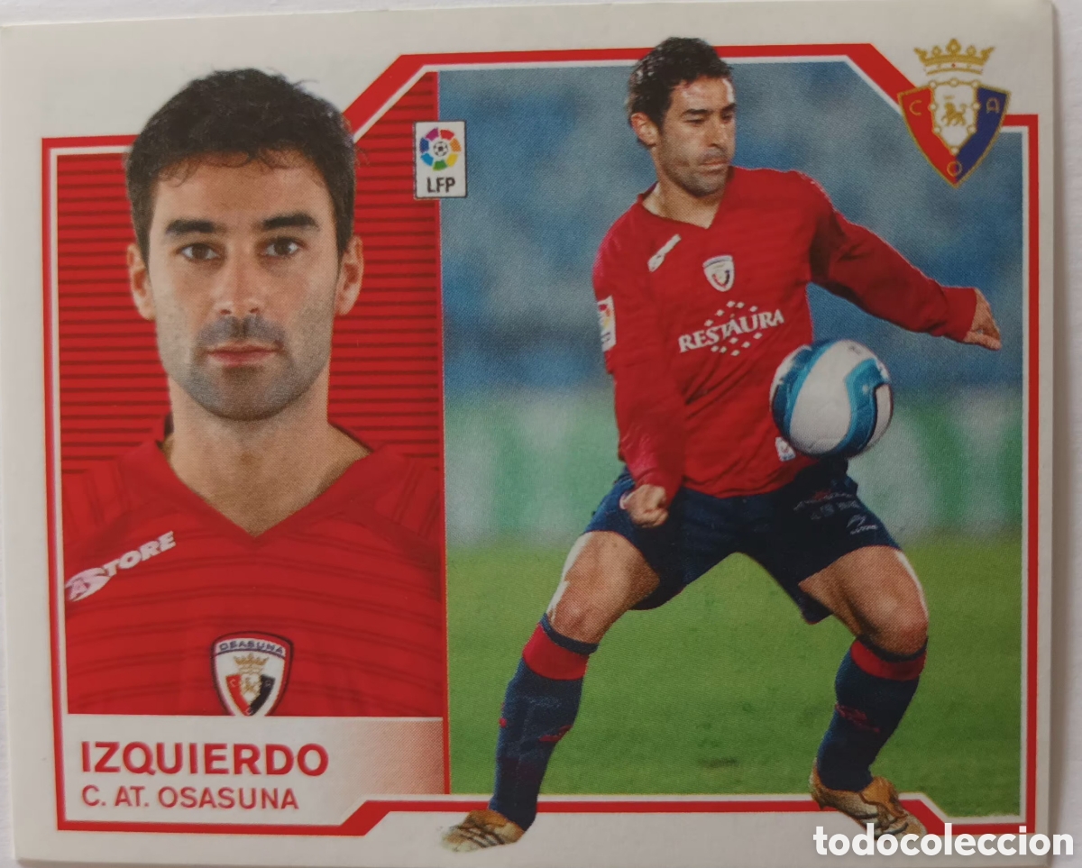 Cromos de f&uacute;tbol: CROMO DE IZQUIERDO. C. AT. OSASUNA