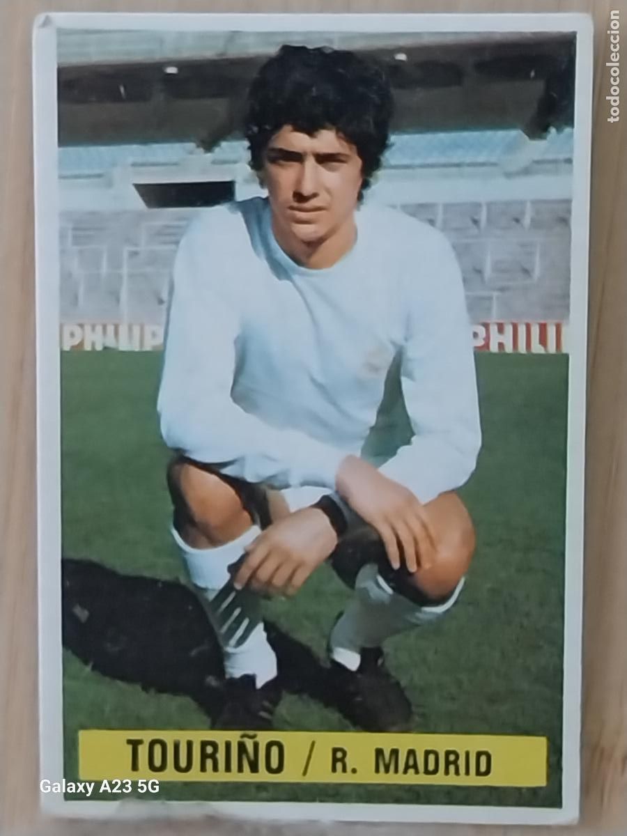 Cromos de f&uacute;tbol: TOURI&Ntilde;O REAL MADRID *-.*.............*.-* ED ESTE 1974 74 75 1975 CROMO SIN PEGAR NUNCA
