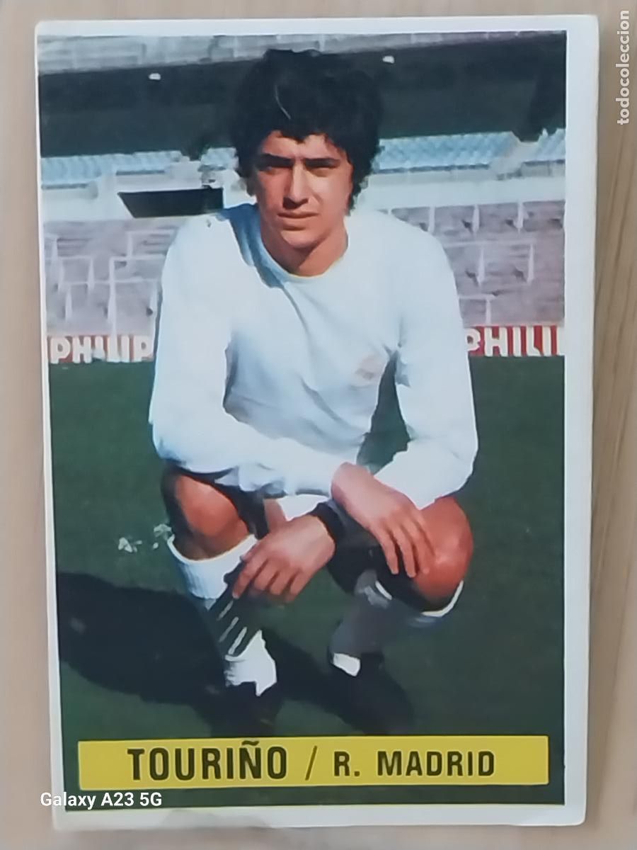 Cromos de f&uacute;tbol: TOURI&Ntilde;O REAL MADRID *-.*............*.-* ED ESTE 1974 74 75 1975 CROMO SIN PEGAR NUNCA