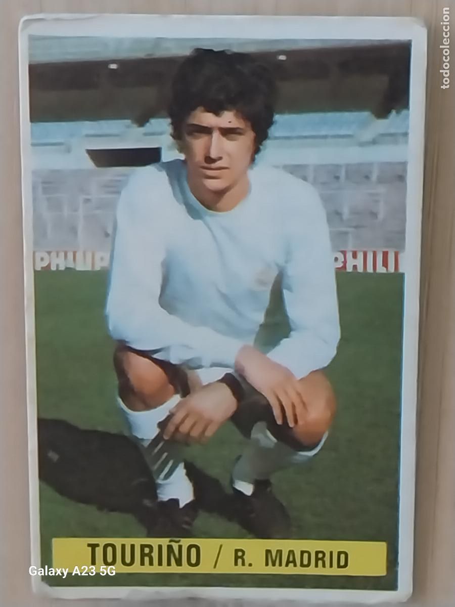 Cromos de f&uacute;tbol: TOURI&Ntilde;O REAL MADRID *-.*...........*.-* ED ESTE 1974 74 75 1975 CROMO SIN PEGAR NUNCA
