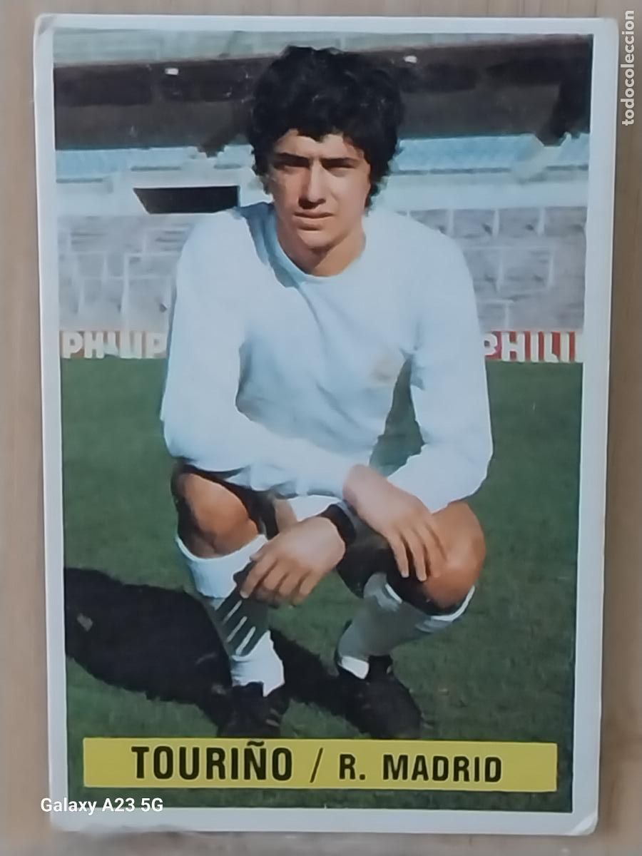 Cromos de f&uacute;tbol: TOURI&Ntilde;O REAL MADRID *-.*..........*.-* ED ESTE 1974 74 75 1975 CROMO SIN PEGAR NUNCA