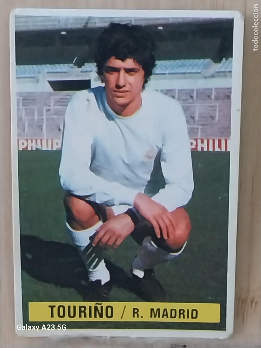 Cromos de f&uacute;tbol: TOURI&Ntilde;O REAL MADRID *-.*.........*.-* ED ESTE 1974 74 75 1975 CROMO SIN PEGAR NUNCA