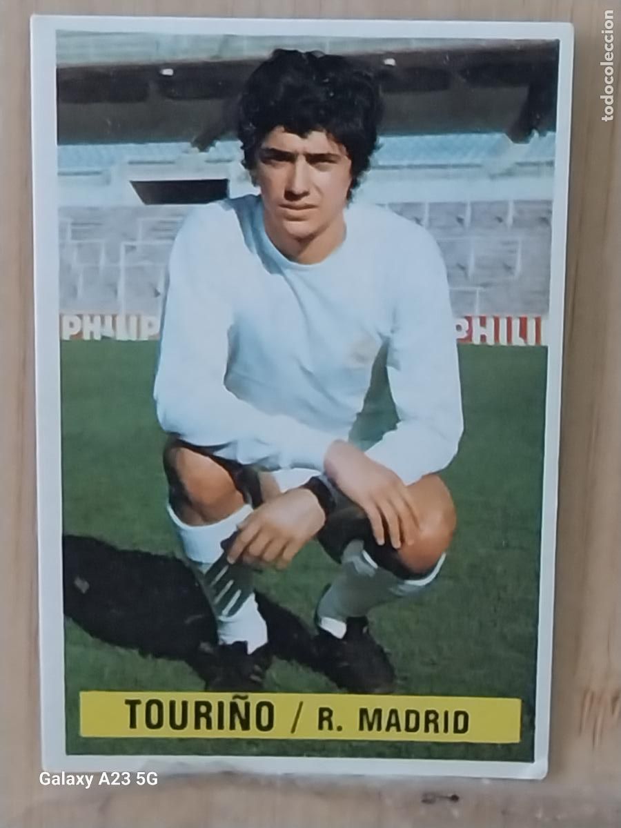 Cromos de f&uacute;tbol: TOURI&Ntilde;O REAL MADRID *-.*........*.-* ED ESTE 1974 74 75 1975 CROMO SIN PEGAR NUNCA