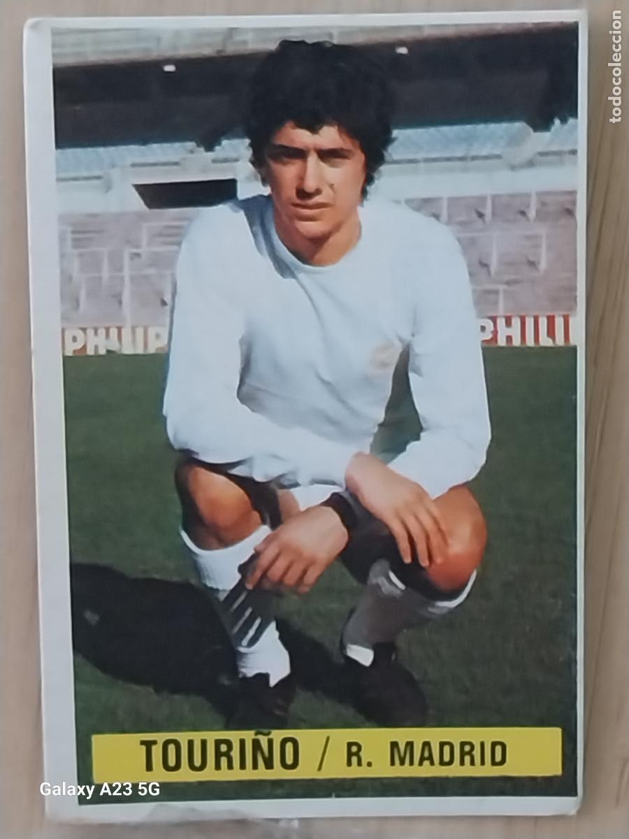 Cromos de f&uacute;tbol: TOURI&Ntilde;O REAL MADRID *-.*.......*.-* ED ESTE 1974 74 75 1975 CROMO SIN PEGAR NUNCA