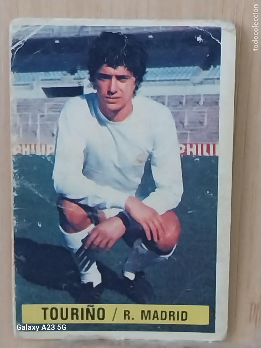 Cromos de f&uacute;tbol: TOURI&Ntilde;O REAL MADRID *-.*......*.-* ED ESTE 1974 74 75 1975 CROMO SIN PEGAR NUNCA
