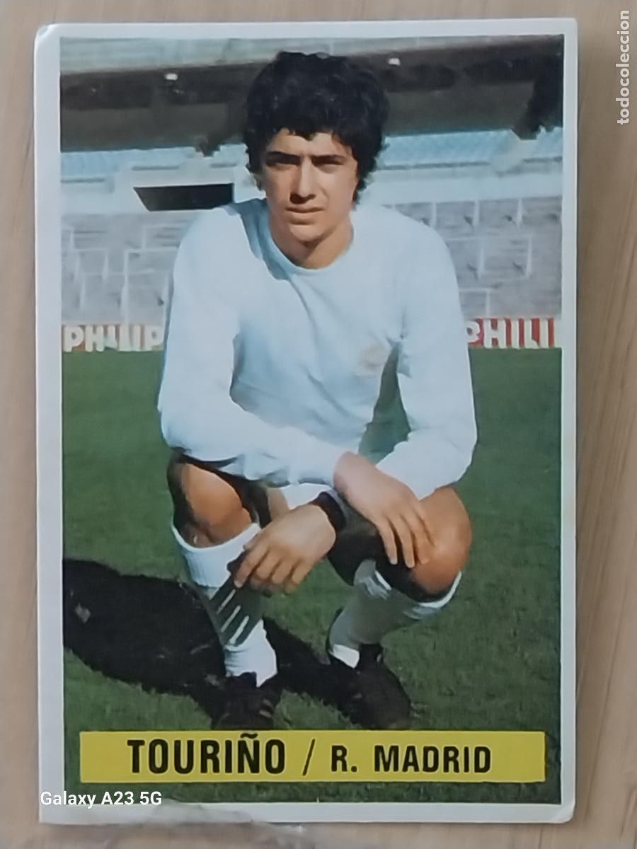 Cromos de f&uacute;tbol: TOURI&Ntilde;O REAL MADRID *-.*....*.-* ED ESTE 1974 74 75 1975 CROMO SIN PEGAR NUNCA