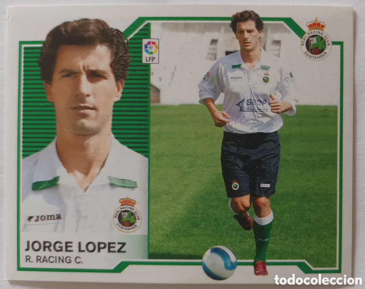 Cromos de f&uacute;tbol: CROMO JORGE LOPEZ. R. RACING CLUB
