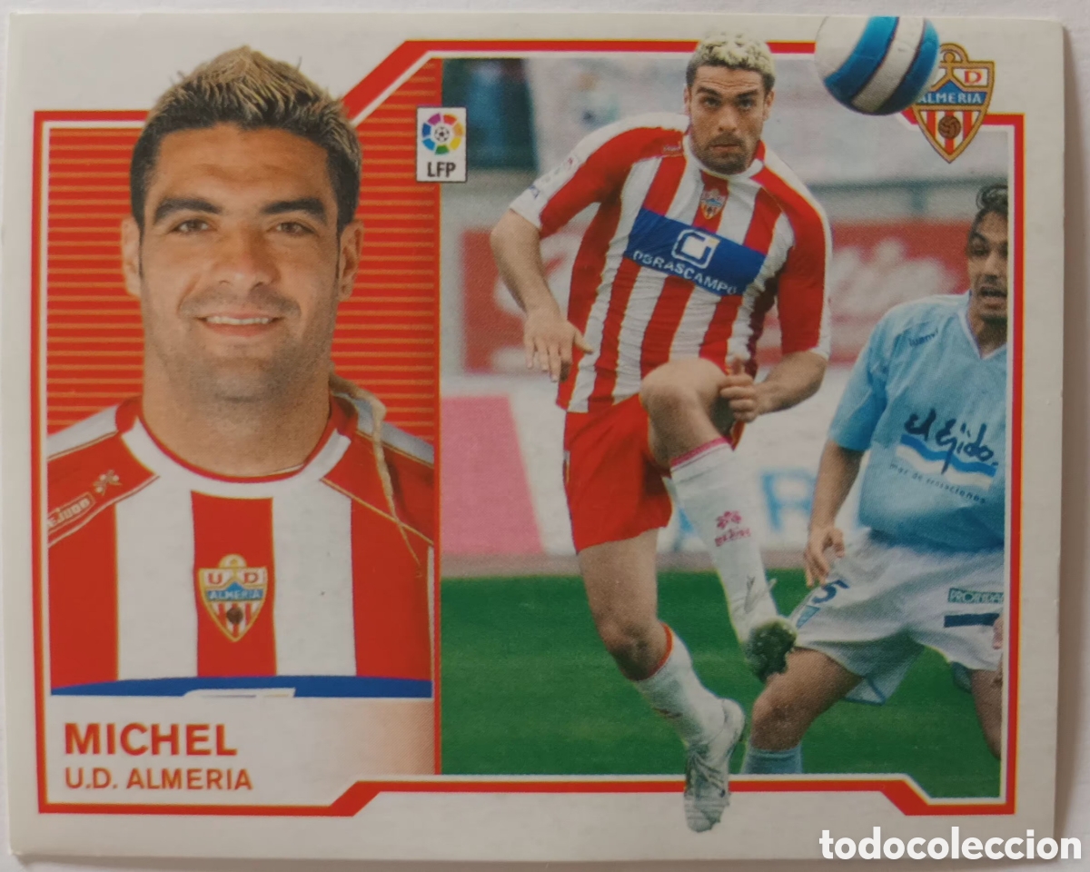 Cromos de f&uacute;tbol: CROMO DE MICHEL. UD ALMER&Iacute;A