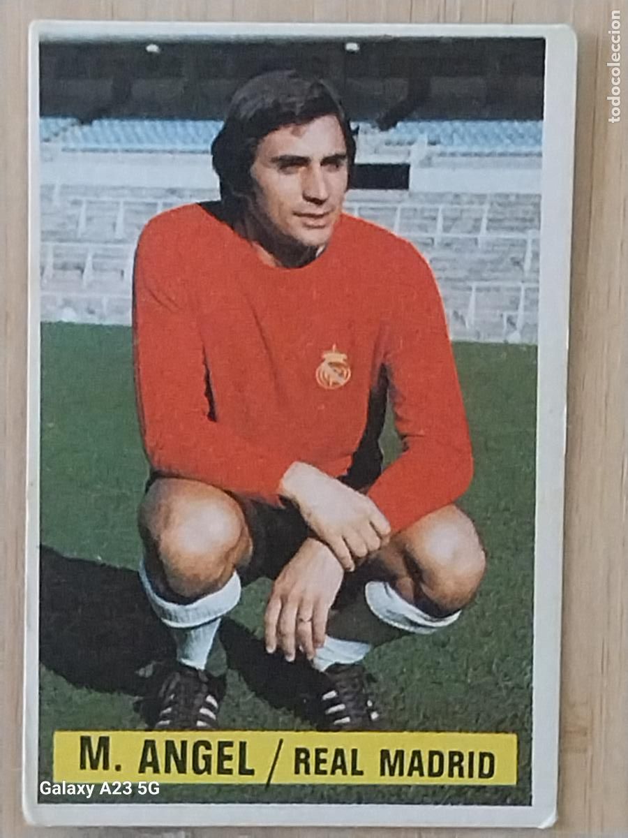 Cromos de f&uacute;tbol: MIGUEL ANGEL PORTERO REAL MADRID *-.*............*.-* ED ESTE 1974 74 75 1975 CROMO SIN PEGAR NUNCA