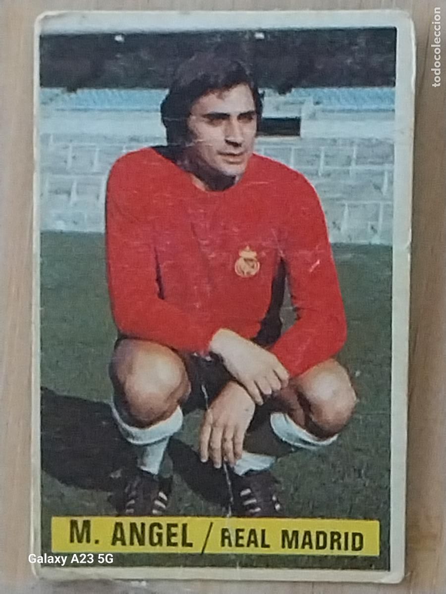 Cromos de f&uacute;tbol: MIGUEL ANGEL PORTERO REAL MADRID *-.*...........*.-* ED ESTE 1974 74 75 1975 CROMO SIN PEGAR NUNCA