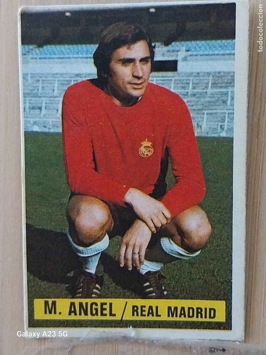 Cromos de f&uacute;tbol: MIGUEL ANGEL PORTERO REAL MADRID *-.*.........*.-* ED ESTE 1974 74 75 1975 CROMO SIN PEGAR NUNCA