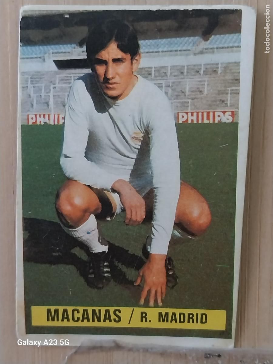 Figurine di Calcio: MACANAS REAL MADRID *-.*........................*.-* ED ESTE 1974 74 75 1975 CROMO SIN PEGAR NUNCA
