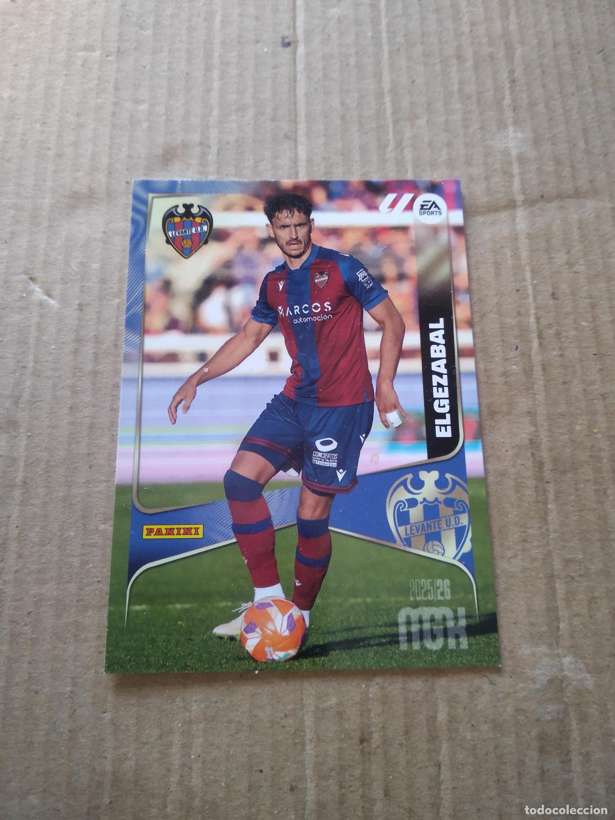 Cromos de f&uacute;tbol: 205 ELGEZABAL LEVANTE CROMO FUTBOL PANINI LIGA MGKS 25-26 MEGACRACKS 2025-2026