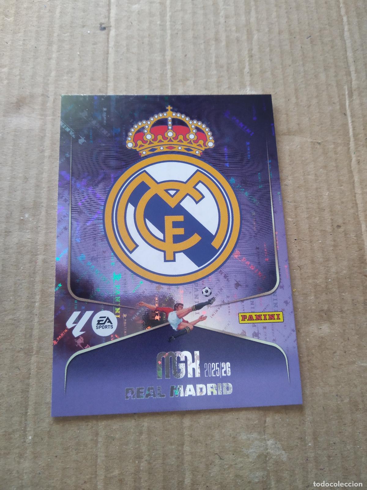 Cromos de f&uacute;tbol: 217 ESCUDO REAL MADRID CROMO FUTBOL PANINI LIGA MGKS 25-26 MEGACRACKS 2025-2026