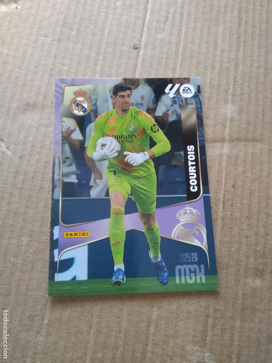 Cromos de f&uacute;tbol: 218 COURTOIS REAL MADRID CROMO FUTBOL PANINI LIGA MGKS 25-26 MEGACRACKS 2025-2026