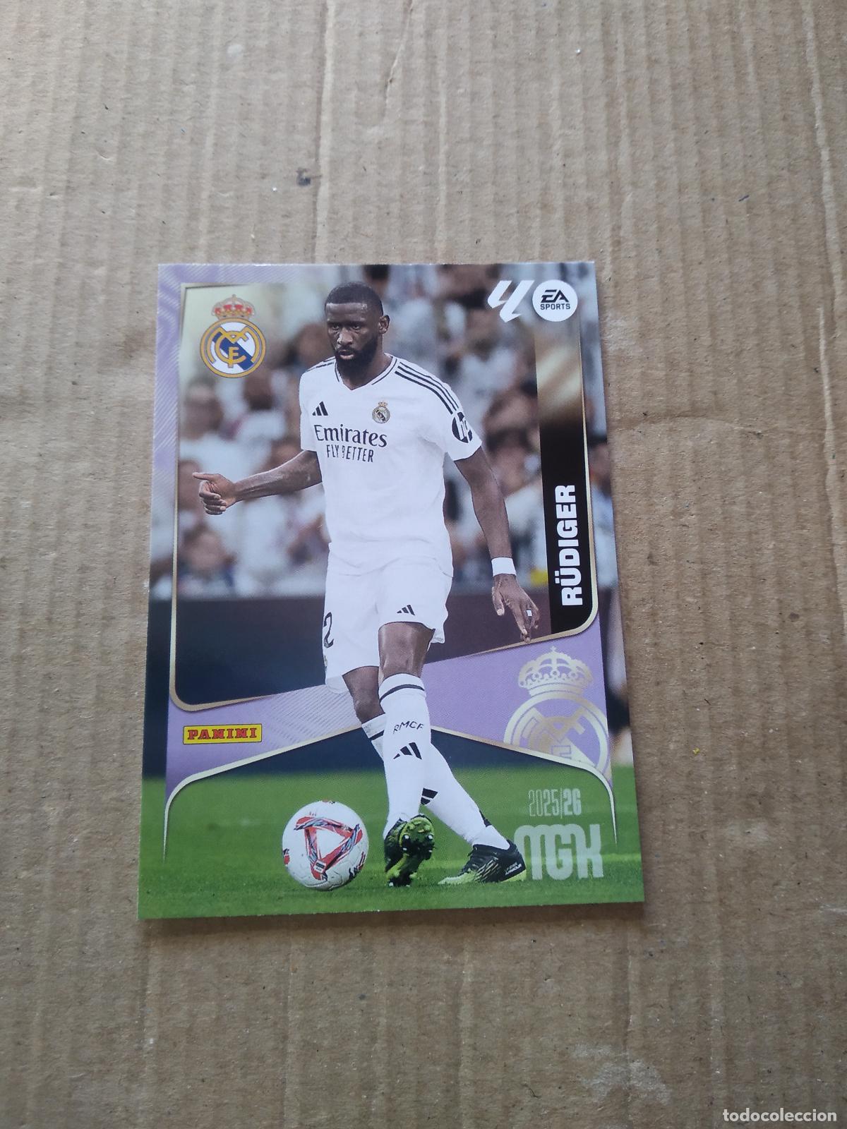 Cromos de f&uacute;tbol: 223 rudiger REAL MADRID CROMO FUTBOL PANINI LIGA MGKS 25-26 MEGACRACKS 2025-2026
