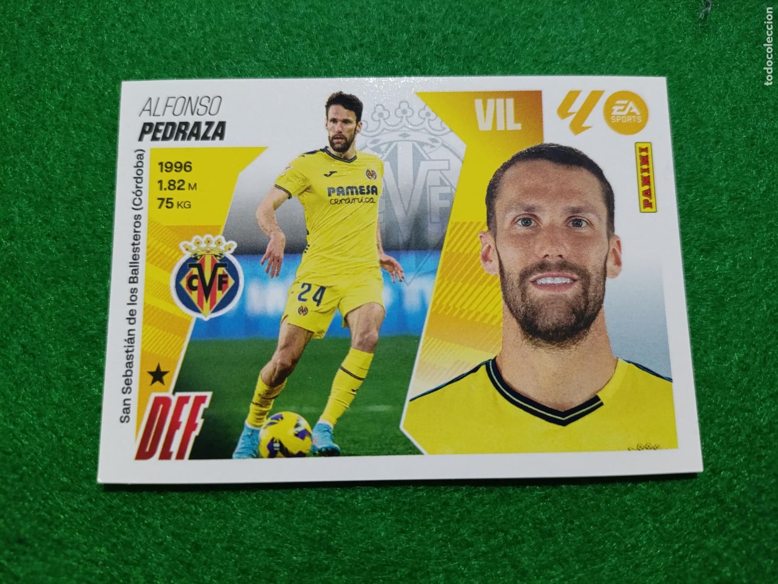Cromos de f&uacute;tbol: LIGA ESTE 2025 2026 VILLARREAL CF N&ordm; 10 PEDRAZA