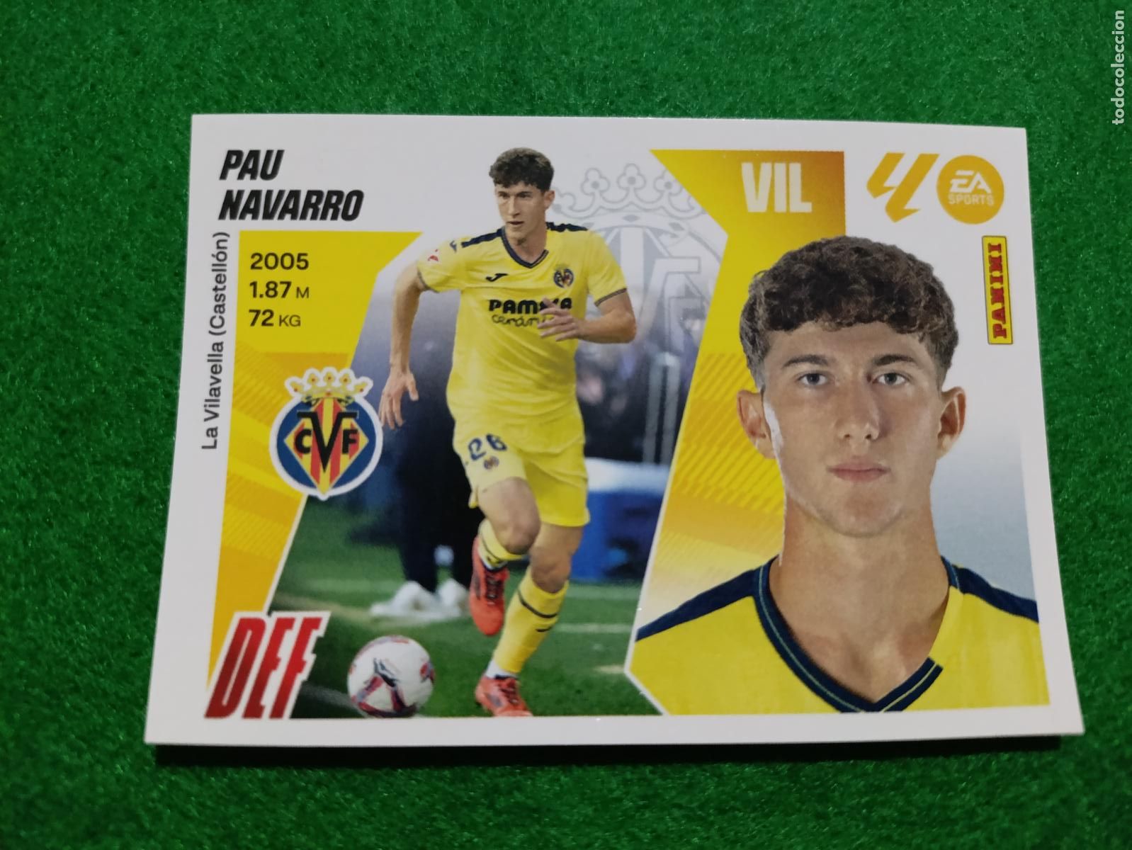 Cromos de f&uacute;tbol: LIGA ESTE 2025 2026 VILLARREAL CF N&ordm; 5 PAU NAVARRO