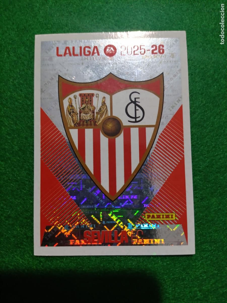 Cromos de f&uacute;tbol: LIGA ESTE 2025 2026 SEVILLA FC N&ordm;1 ESCUDO