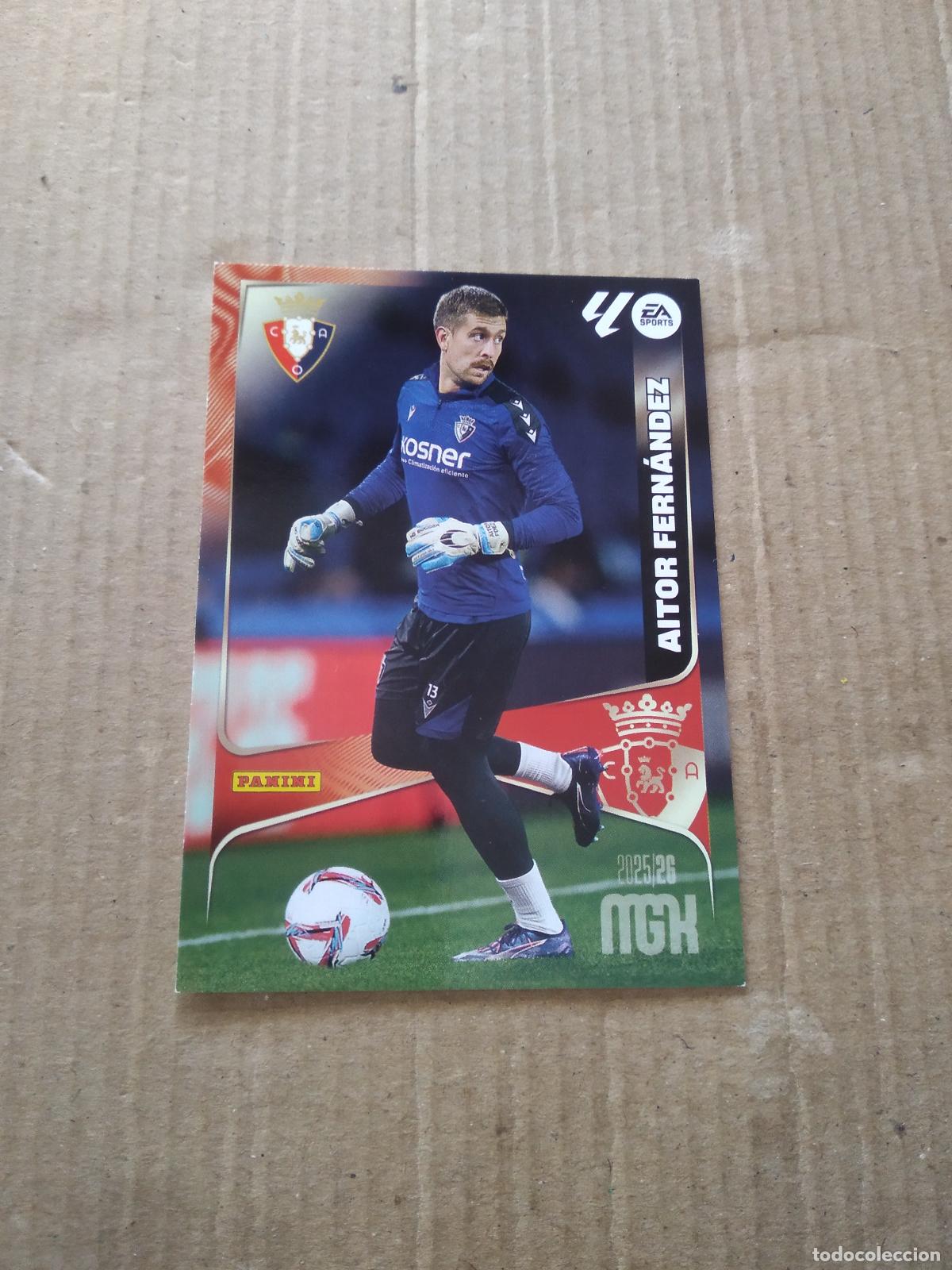 Cromos de f&uacute;tbol: 255 AITOR FERNANDEZ OSASUNA CROMO FUTBOL PANINI LIGA MGKS 25-26 MEGACRACKS 2025-2026