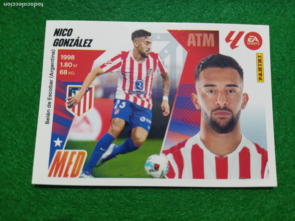 Cromos de Futebol: LIGA ESTE 2025 2026 ATLETICO DE MADRID N&ordm;12 BIS COLOCA NICO GONZALEZ