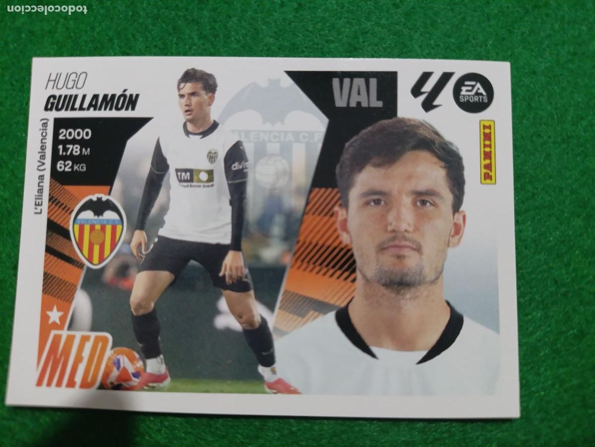 Cromos de f&uacute;tbol: LIGA ESTE 2025 2026 VALENCIA CF N&ordm;12 GUILLAMON