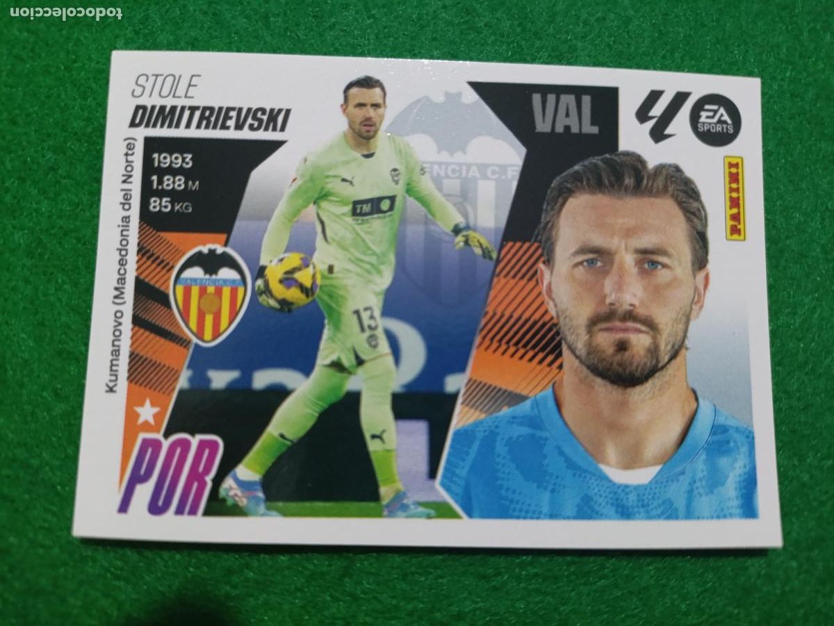 Cromos de f&uacute;tbol: LIGA ESTE 2025 2026 VALENCIA CF N&ordm;3 DIMITRIEVSKI