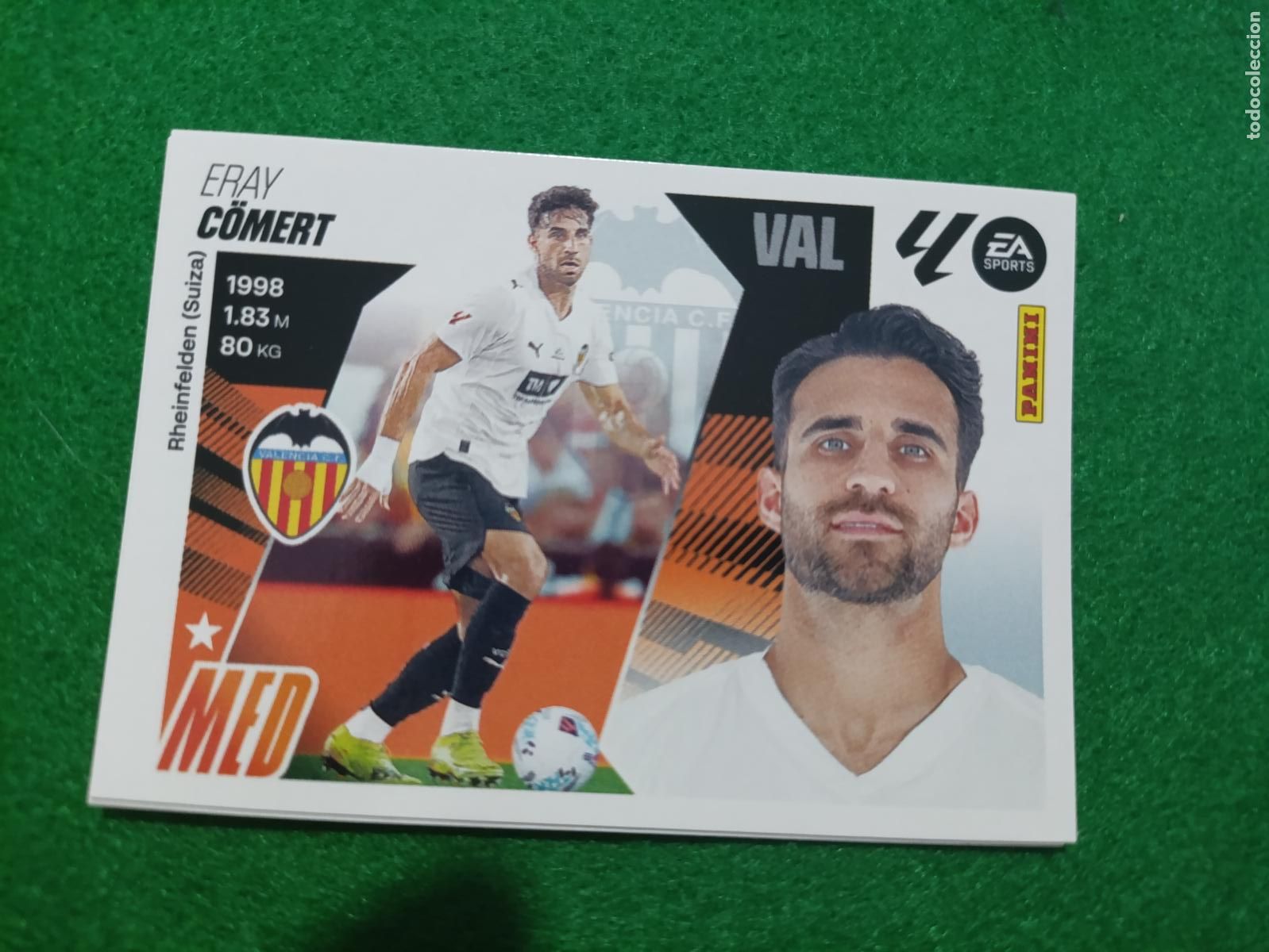 Cromos de f&uacute;tbol: LIGA ESTE 2025 2026 VALENCIA CF N&ordm;12 BIS COLOCA COMERT