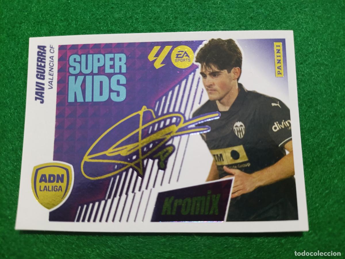Cromos de f&uacute;tbol: LIGA ESTE 2025 2026 VALENCIA CF N&ordm;12 JAVI GUERRA KROMIX SUPER KIDS