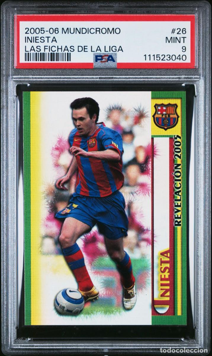 Cromos de f&uacute;tbol: Andres Iniesta #26 Mundicromo Las Fichas de la Liga 2005 06 PSA 9