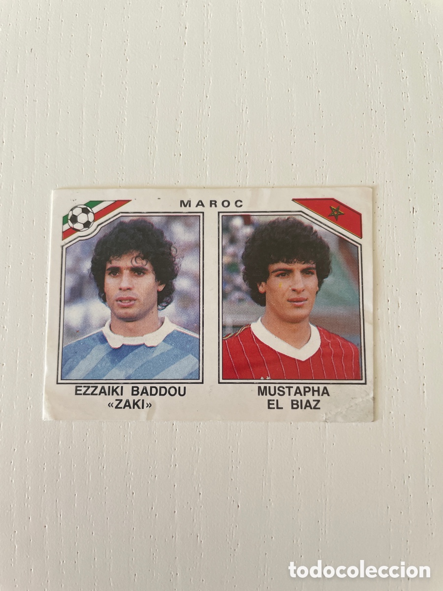 Cromos de f&uacute;tbol: MEXICO 86 cromo 420 ZAKI y EL BIAZ sin pegar