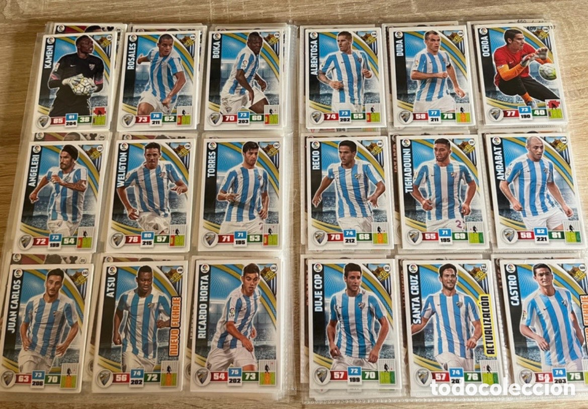 Cromos de f&uacute;tbol: M&Aacute;LAGA LOTE ADRENALYN ACTUALIZACI&Oacute;N 2015 2016 15 16 PANINI