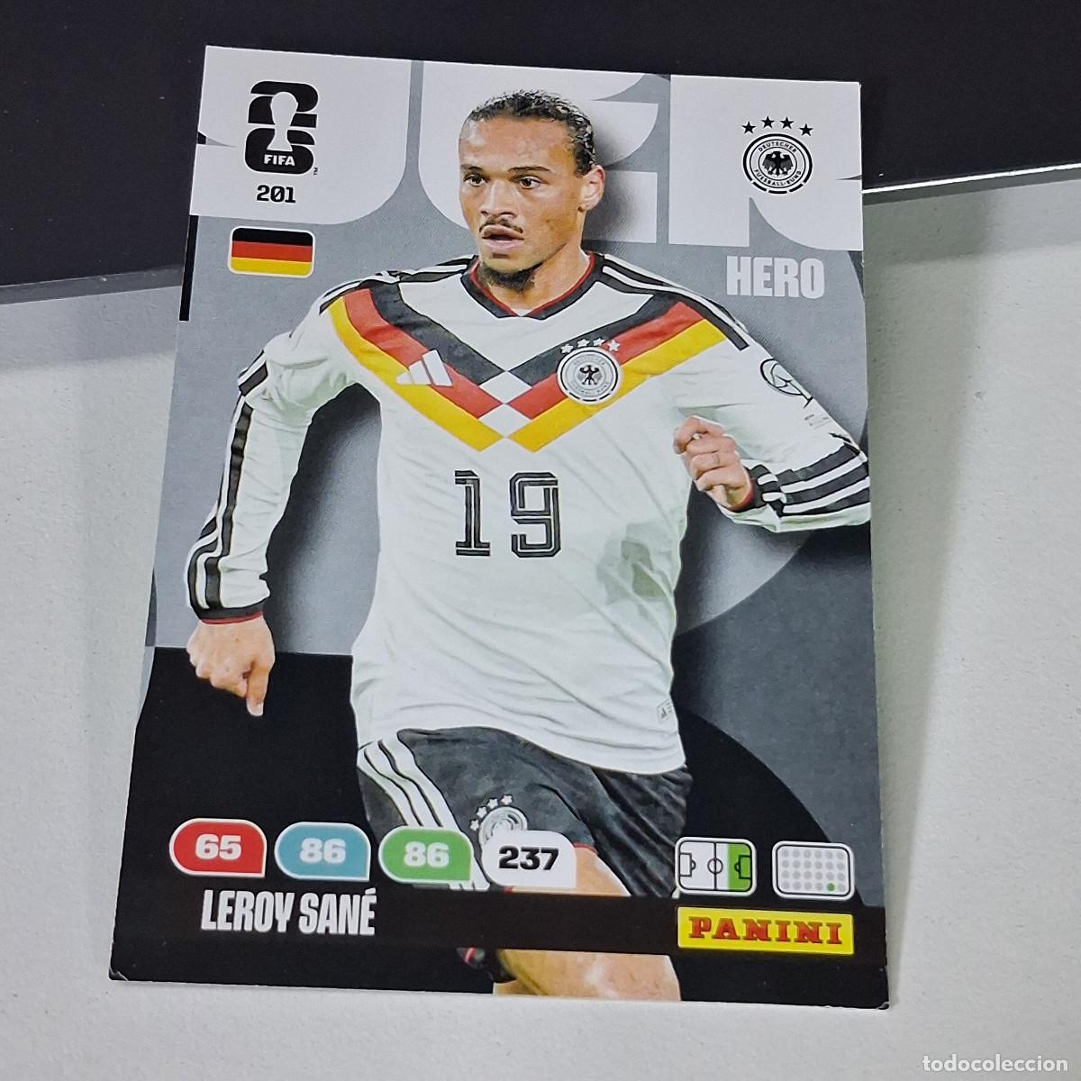 Cromos de f&uacute;tbol: B55 201 LEROY SAN&Eacute; ALEMANIA GERMANY HERO PANINI ADRENALYN FIFA WORLD CUP 26 2026 CARD