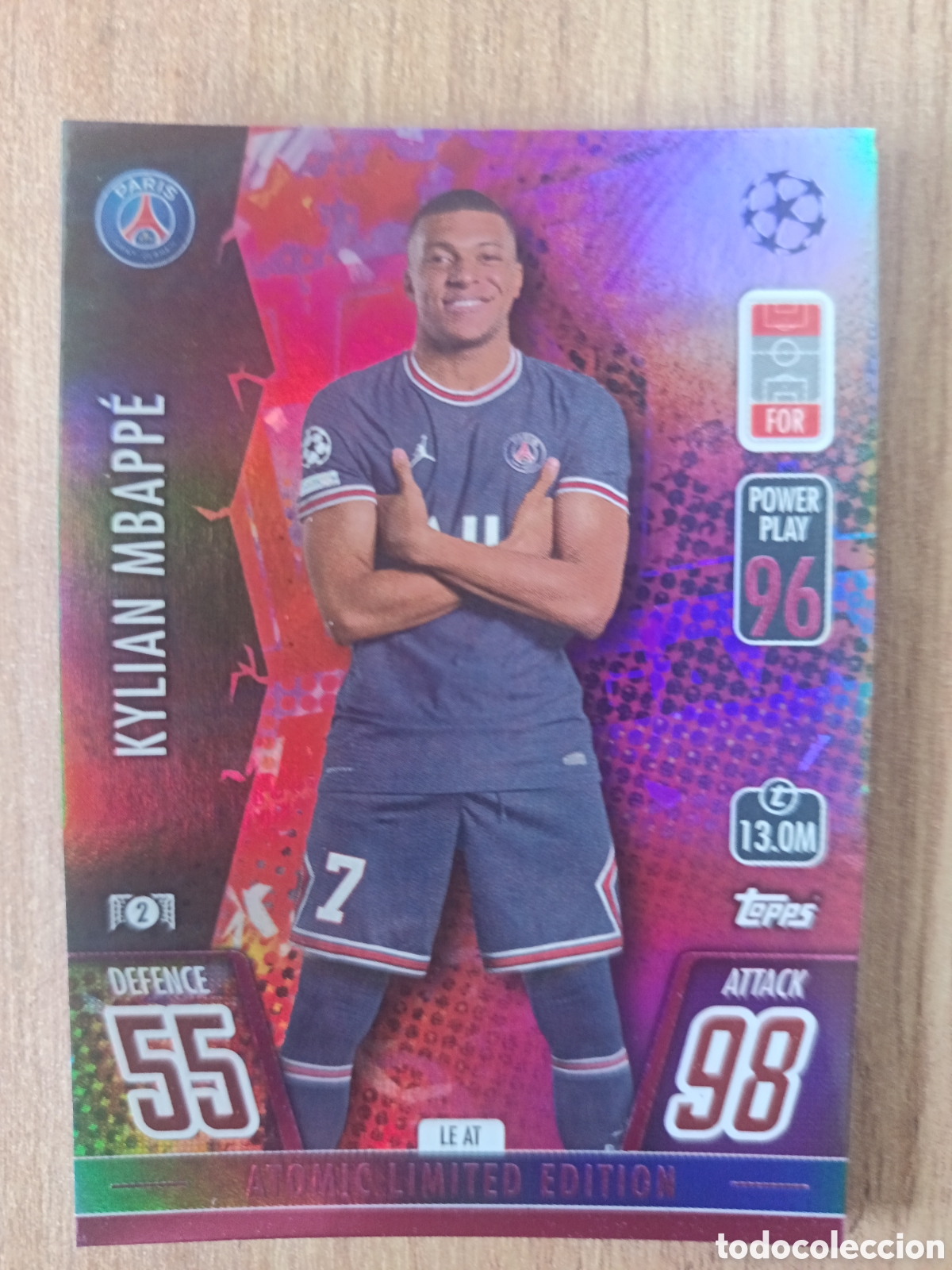 Cromos de f&uacute;tbol: LE AT Mbappe CHAMPIONS LEAGUE MATCH ATTAX TOPPS 2021-2022 21-22